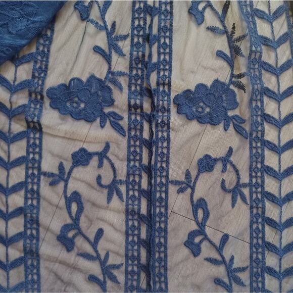 Nordstrom Socialite Lace Overlay Romper Midnight Blue XS - Picture 9 of 14